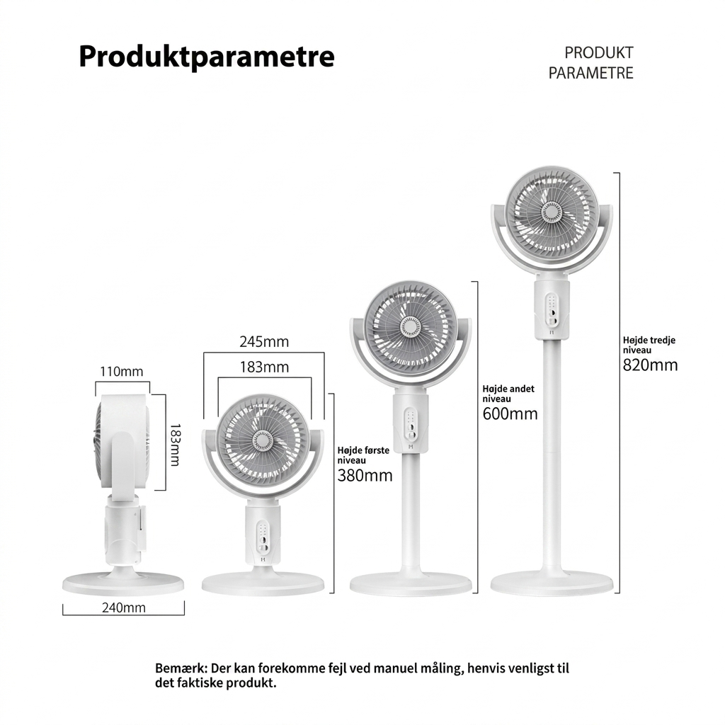 Ventilador de pie mvb26 oscilante con control remoto USB. Silencioso y recargable, aire fresco para máxima comodidad.