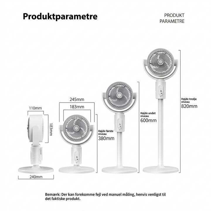 Ventilador de pie mvb26 oscilante con control remoto USB. Silencioso y recargable, aire fresco para máxima comodidad.