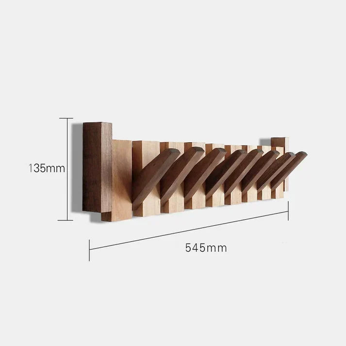 Decoración del hogar: perchero de madera haya, diseño piano, organizador de pared.
