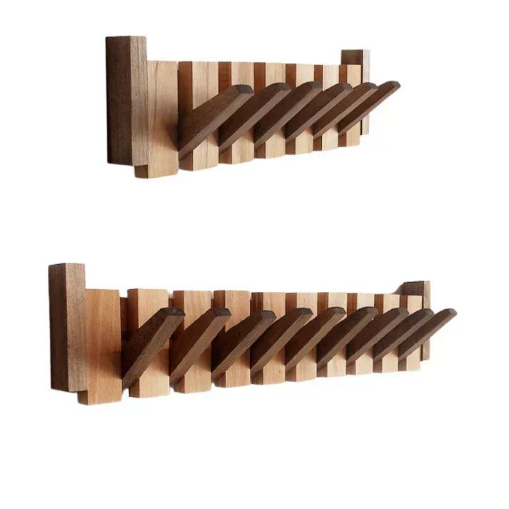 Perchero de pared decorativo estilo piano, madera de haya, mueble moderno para el hogar.
