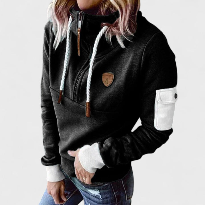 Suéter de felpa para mujer, con ajuste cómodo y estilo versátil para combinar fácilmente.