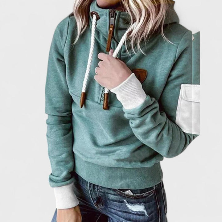 Suéter de felpa para mujer, diseño casual y cómodo, perfecto para primavera y otoño.