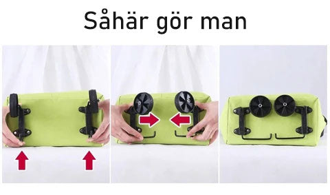 Bolso multiuso para mujer, plegable con ruedas, ideal para compras y viajes cortos.