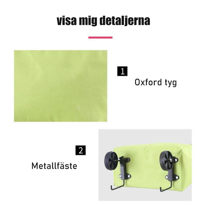 Bolso de compras para mujer, plegable y con ruedas, ecológico y fácil de guardar.