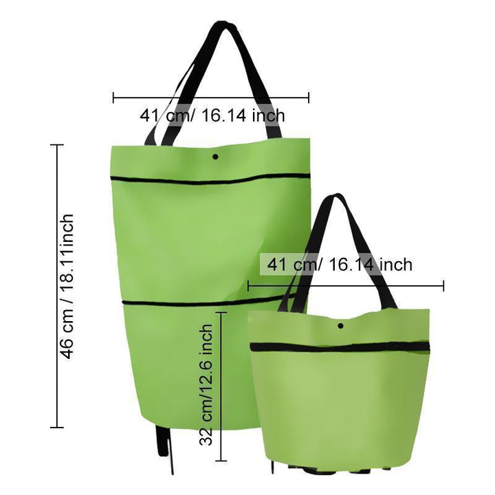 Bolso plegable con ruedas para mujer, maximiza el espacio y facilita tus compras diarias.