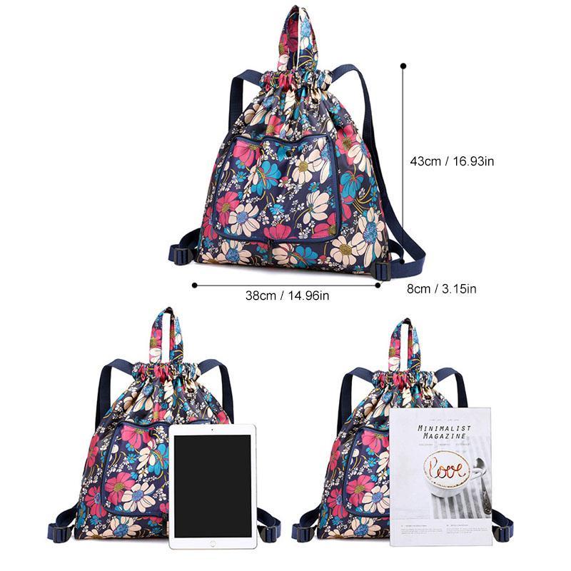 Mochila de nylon ligera, plegable e impermeable, perfecta para senderismo y aventura.