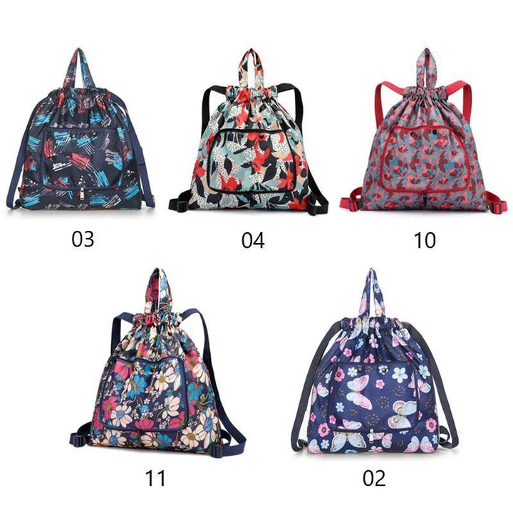 Mochila con cierre de cuerda, plegable, impermeable, perfecta para el día a día o senderismo.