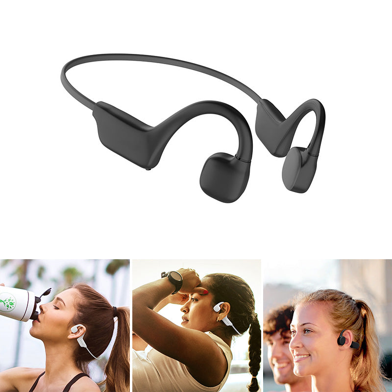 Deportivos auriculares de conducción ósea IPX5, ultraligeros para actividad física.