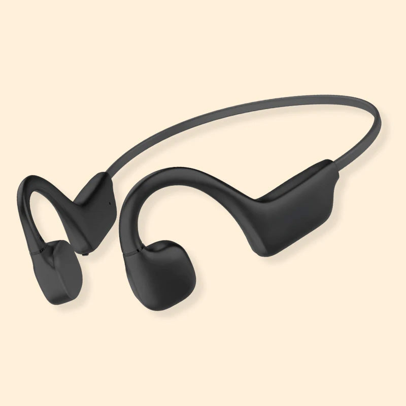 Auriculares impermeables IPX5 de conducción ósea, duraderos para entrenamientos intensos.