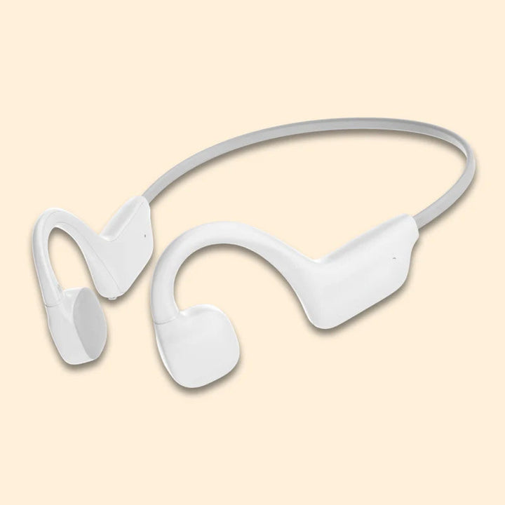 Tecnología Bluetooth V5.2 en auriculares de conducción ósea para una conexión inalámbrica estable.