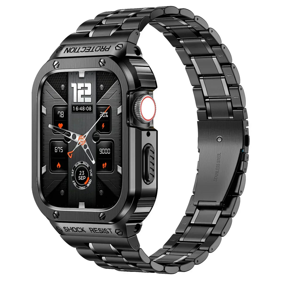 Correa y funda protectora de acero para reloj inteligente de 45mm, duradera y unisex.