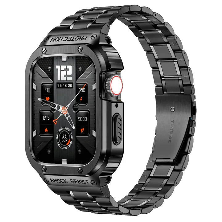 Correa y funda protectora de acero para reloj inteligente de 45mm, duradera y unisex.