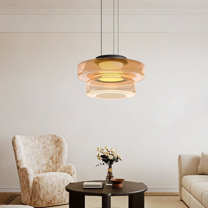 Iluminación interior: lámpara colgante minimalista, estilo nórdico y moderno.