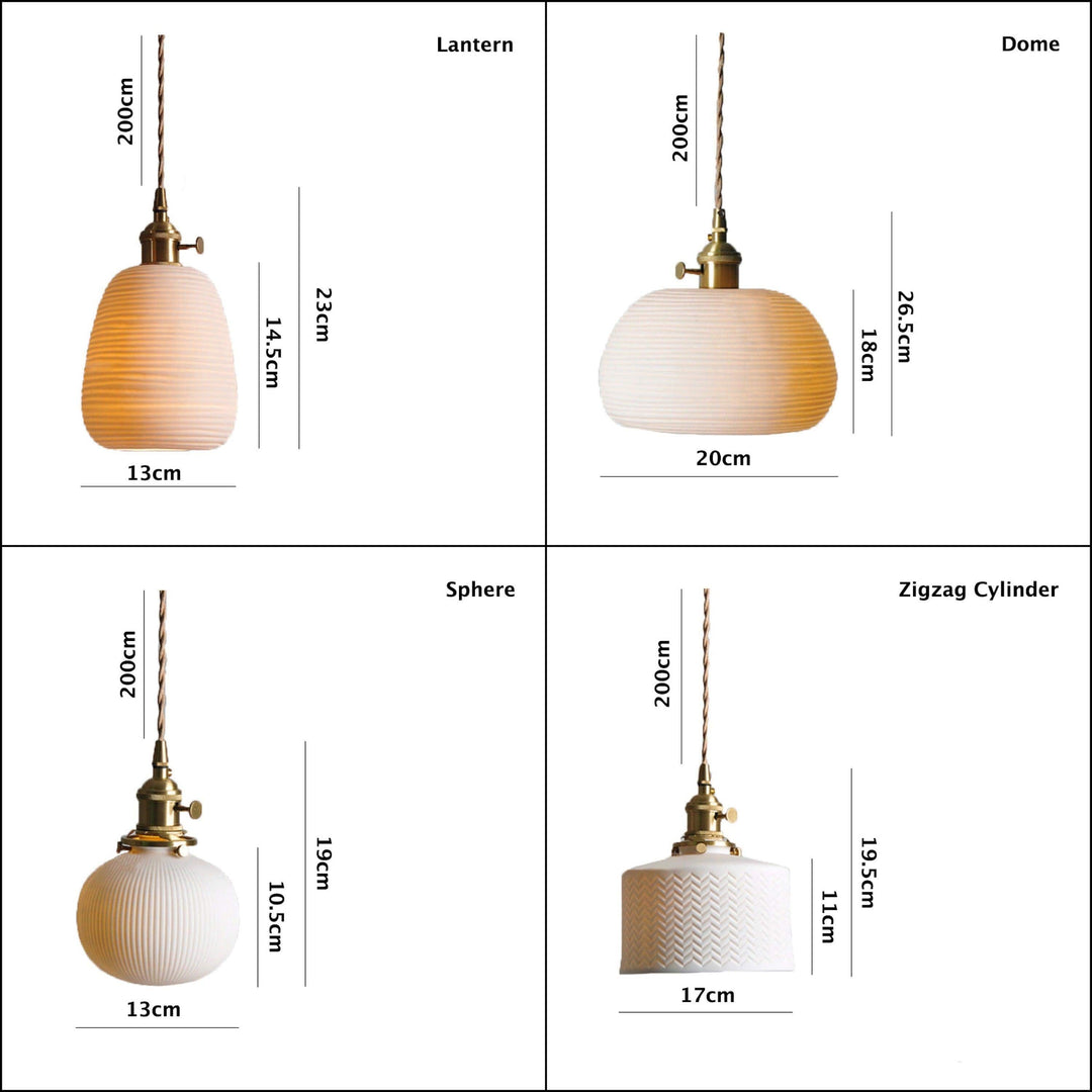 Elegante lámpara de cerámica colgante con LED, estilo japonés minimalista, para ambiente cálido hogar.