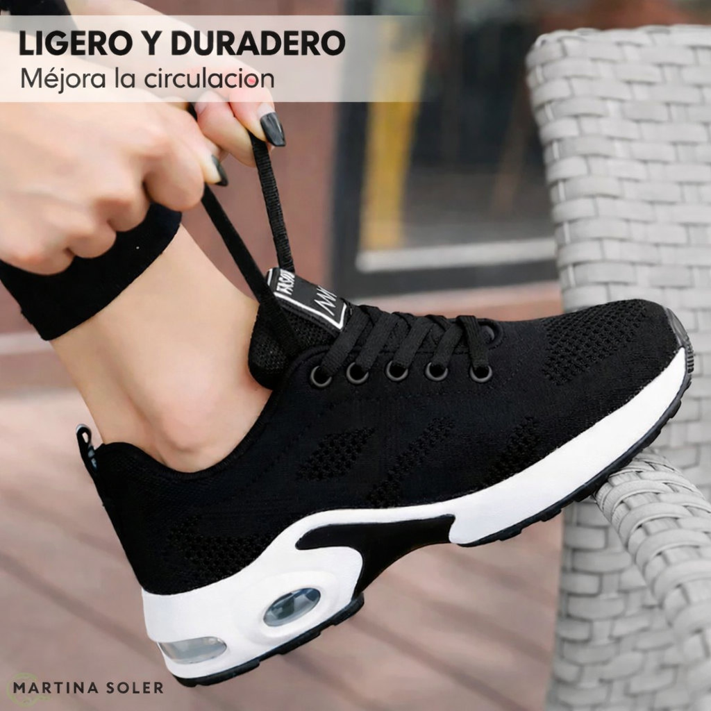 Zapatillas transpirables OrtoConfort para mujer, ideales para caminar diario, comodidad ergonómica.