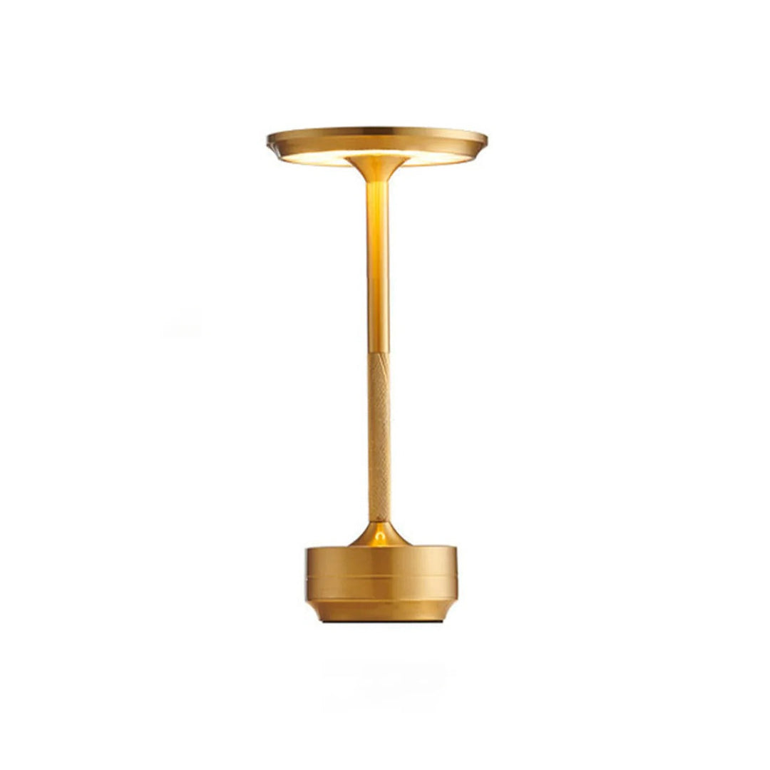 Lámpara de mesa inalámbrica elegante. Diseño nórdico, luz LED recargable, control táctil, decoración versátil.