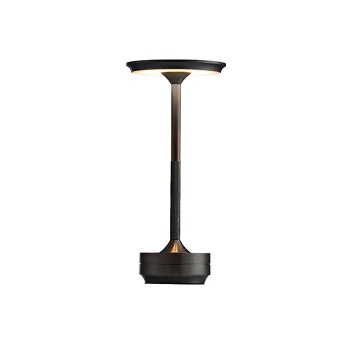Lámpara de mesa dorada inalámbrica nórdica. Control táctil, luz LED ajustable, recargable, perfecta lectura/ambiente.