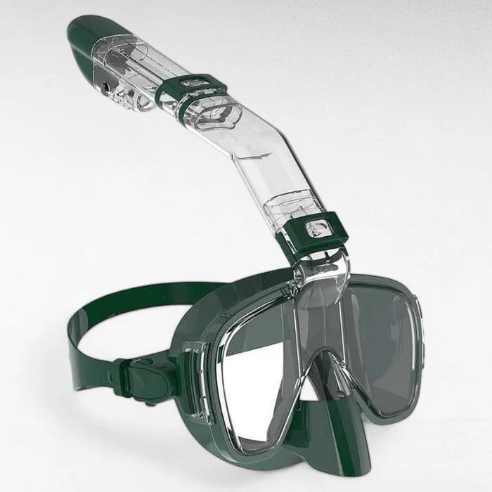 Máscara de natación y buceo unisex, panorámica, antivaho y con sistema seco anti-agua.