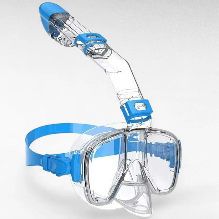 Máscara de buceo panorámica 180° unisex, visión clara y amplia bajo el agua. Sistema antivaho.