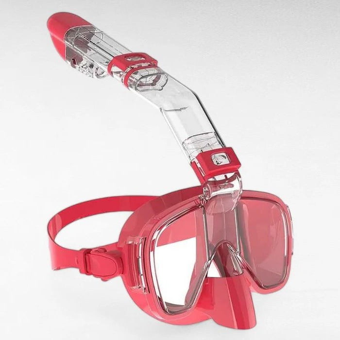 Vive la aventura acuática con esta máscara de snorkel panorámica unisex, sistema anti-agua.