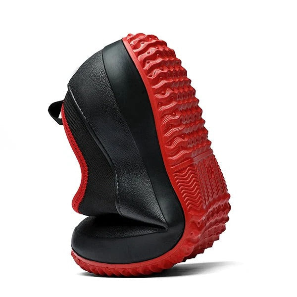 Zapatos de trabajo resistentes e impermeables sin cordones. Calzado de seguridad unisex antideslizante para protección y confort.