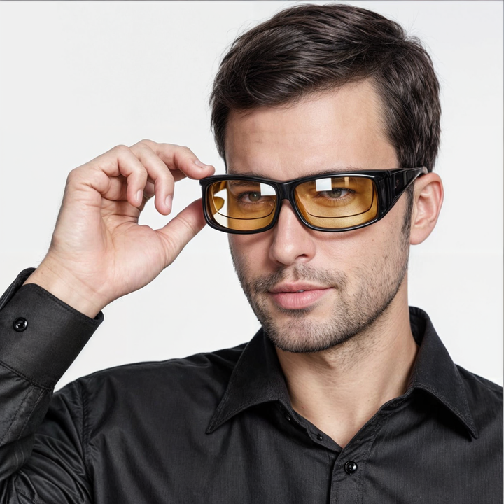 Accesorios coche: gafas antirreflejo polarizadas para mejorar la seguridad en conducción nocturna.