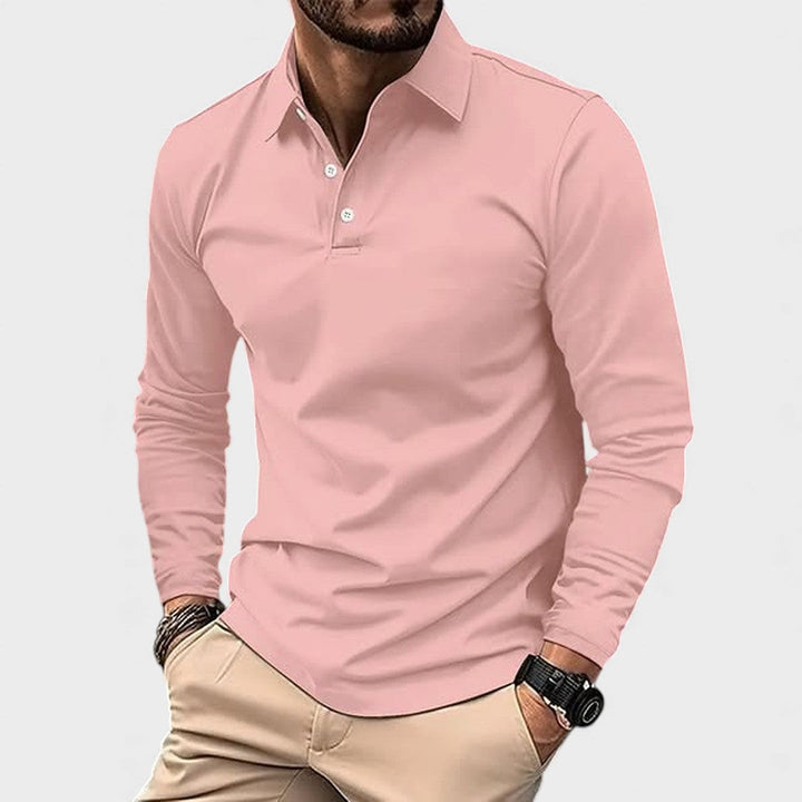 Polo de hombre de manga larga, máximo confort diario. Tejido suave y transpirable para un estilo casual duradero.