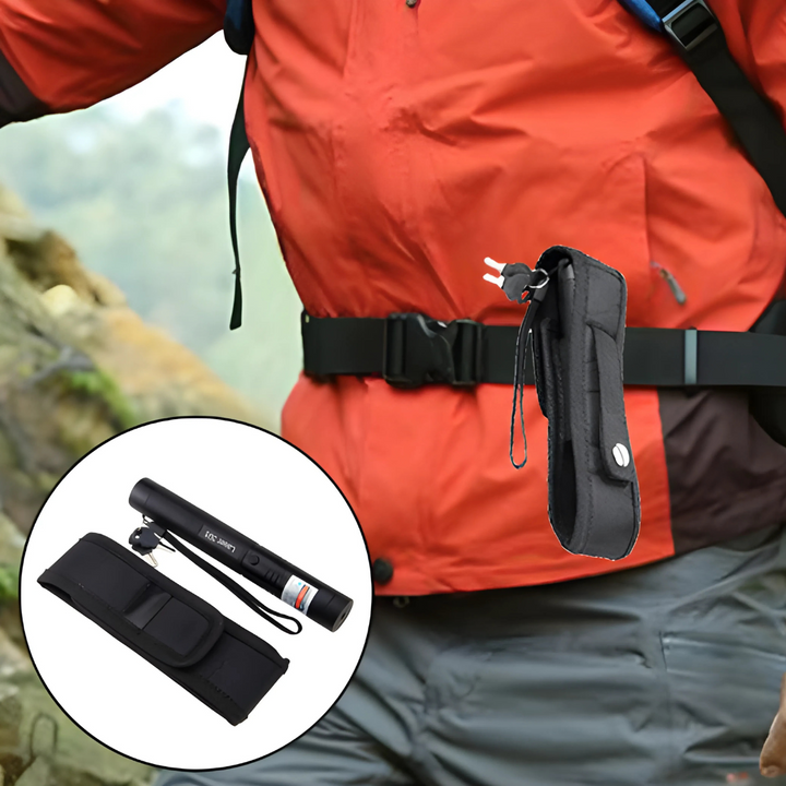 Potente linterna puntero láser recargable USB, excelente para exterior, senderismo y astronomía.