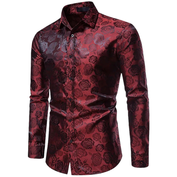 Vibrante camisa de hombre floral, manga larga. Perfecta para un look casual o elegante de verano.