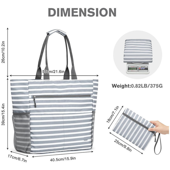 Bolsa organizadora de playa impermeable, grande y plegable, ideal para vacaciones y piscina.