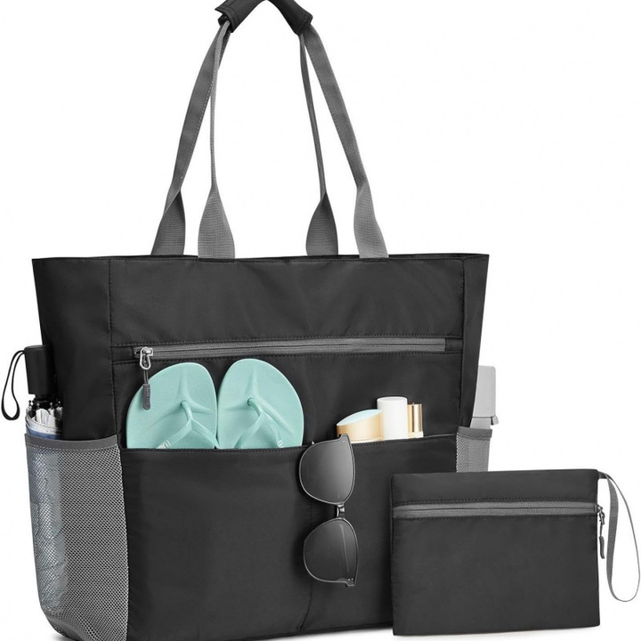 Bolsa de playa impermeable grande unisex, ideal para vacaciones de verano en familia y piscina.