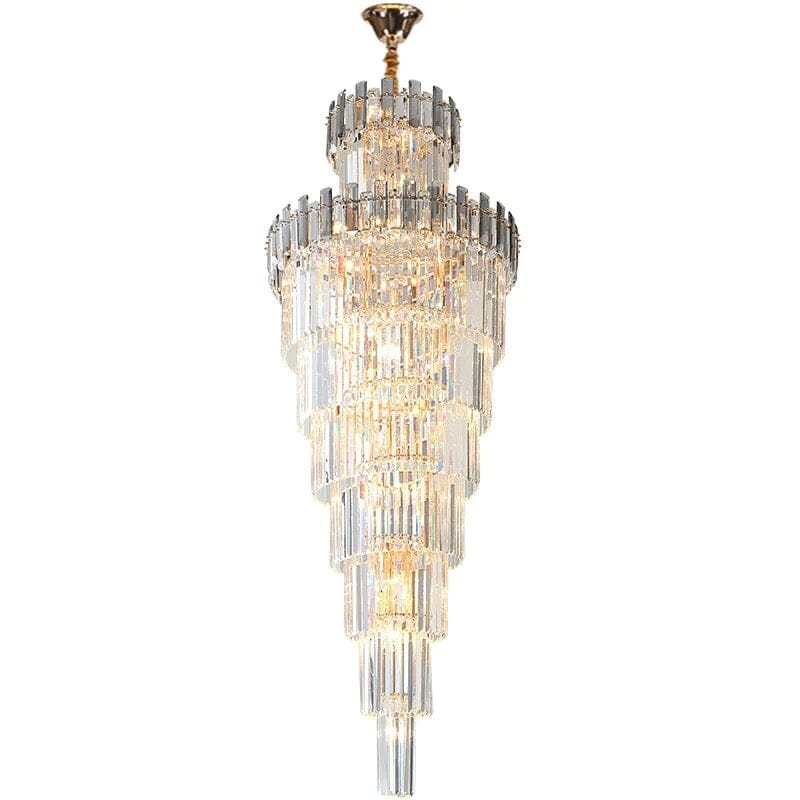 Candelabro de cristal francés, moderno, escalonado, montaje empotrado, luz LED de lujo para el hogar.