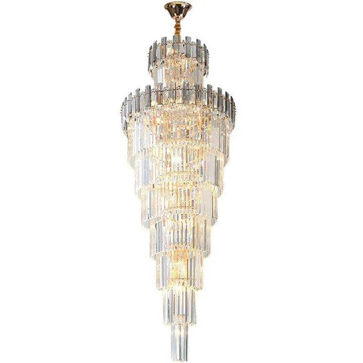 Candelabro de cristal francés, moderno, escalonado, montaje empotrado, luz LED de lujo para el hogar.