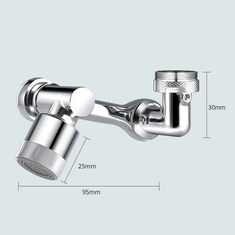Extensor de grifo giratorio 1080° para fregadero de cocina, facilita el lavado y la limpieza en todas direcciones.