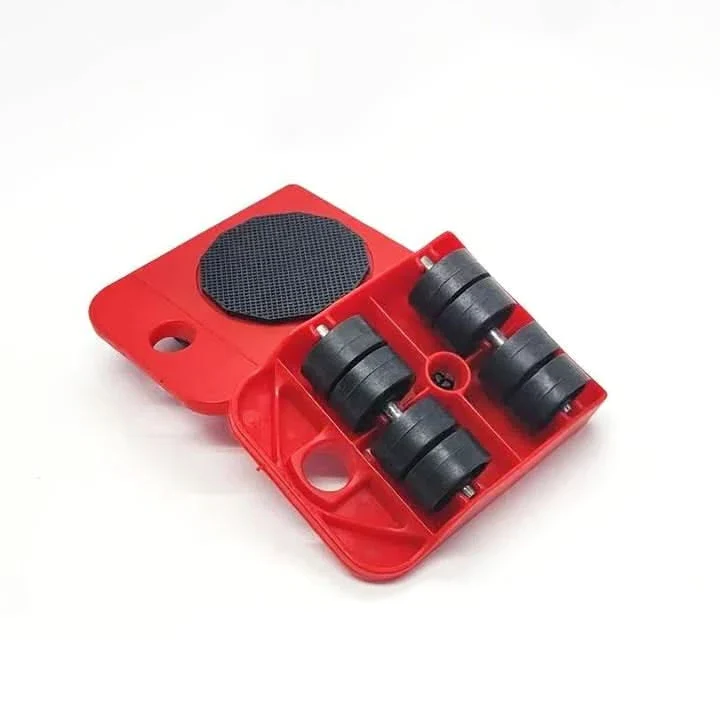 Sistema de ruedas para mover y reorganizar muebles pesados fácilmente. Herramienta indispensable para cualquier mudanza.