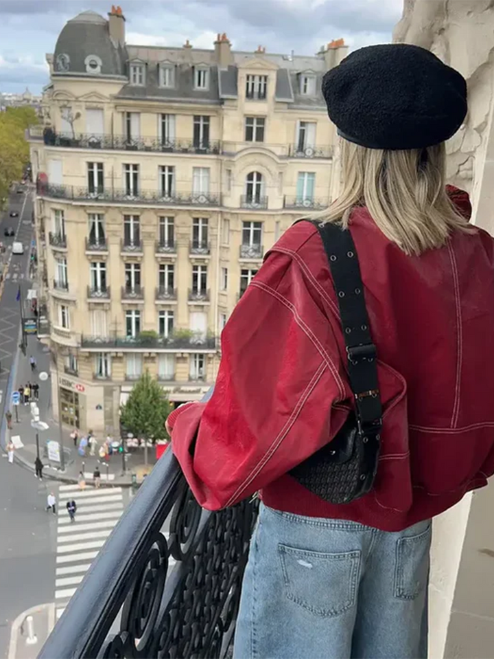 Chaqueta casual para mujer, diseño moderno oversize y bloques de color para tu outwear.
