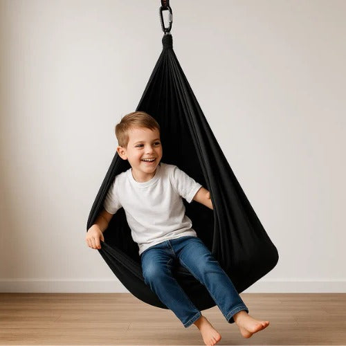 Hamaca sensorial para un efecto calmante. Columpio terapéutico ideal para relajación y ansiedad.