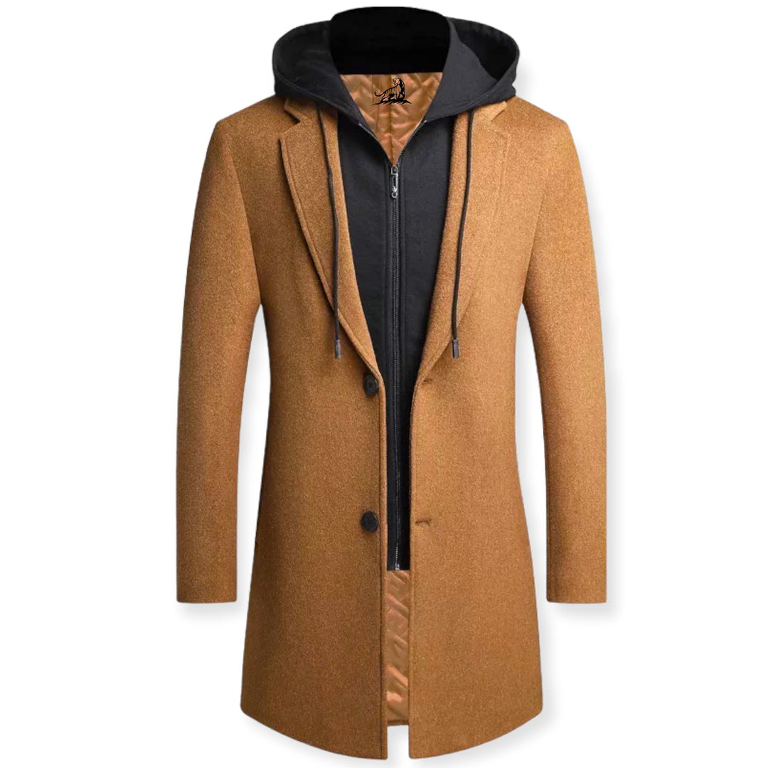 Chaqueta casual de hombre, doble cierre con botones y cremallera. Ideal para otoño/primavera, estilo moderno y versátil.