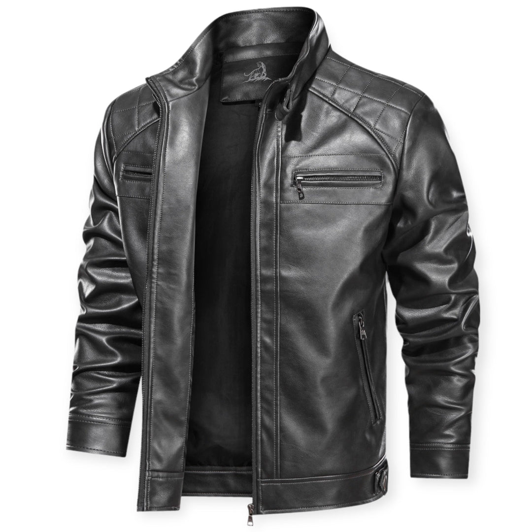 Chaqueta elegante de hombre con múltiples bolsillos, ideal para estilo casual de invierno. Moda y versatilidad.