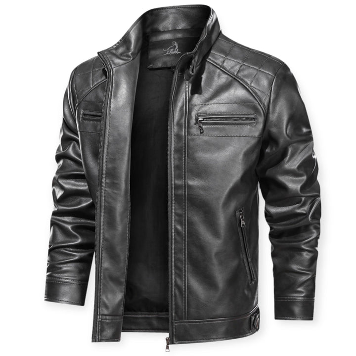Chaqueta elegante de hombre con múltiples bolsillos, ideal para estilo casual de invierno. Moda y versatilidad.