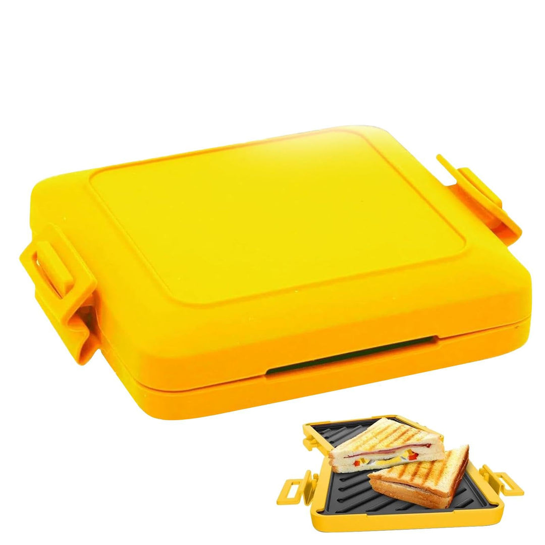 Prensa tostador de sándwiches para microondas, cocina casera rápida, ideal para cualquier momento.