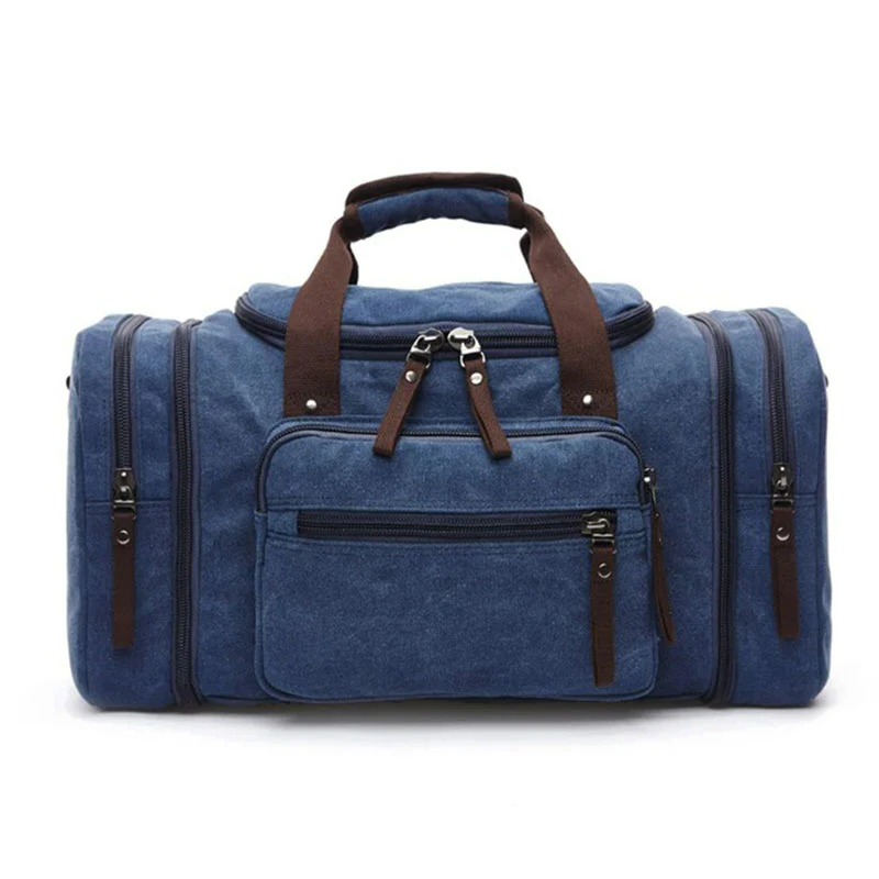 Bolso de gimnasio de lona con gran capacidad, ideal para organizar tu equipo deportivo.