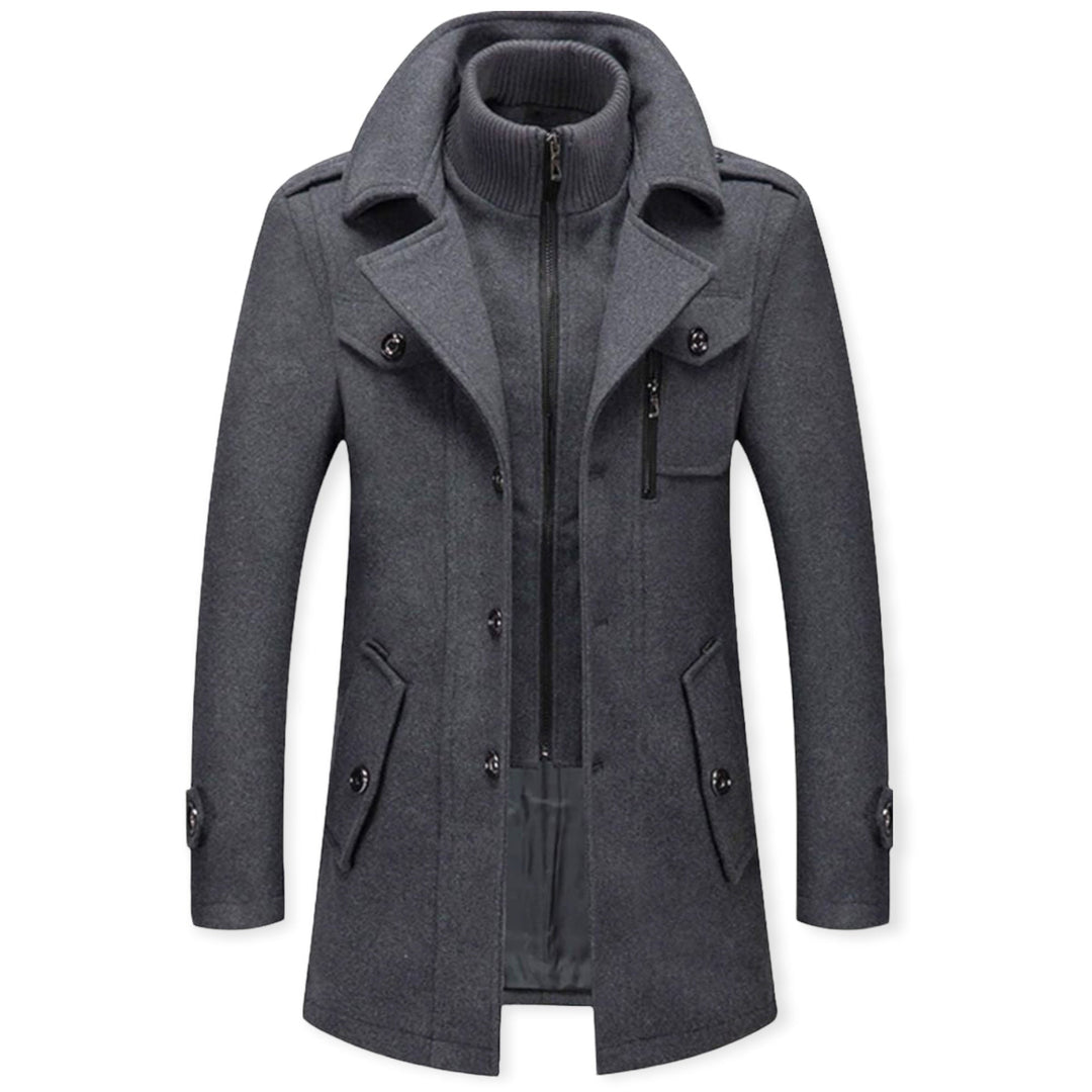 Moderna chaqueta casual BRUNO hombre. Cuello alto, cremallera. Perfecta para invierno y estilo diario.