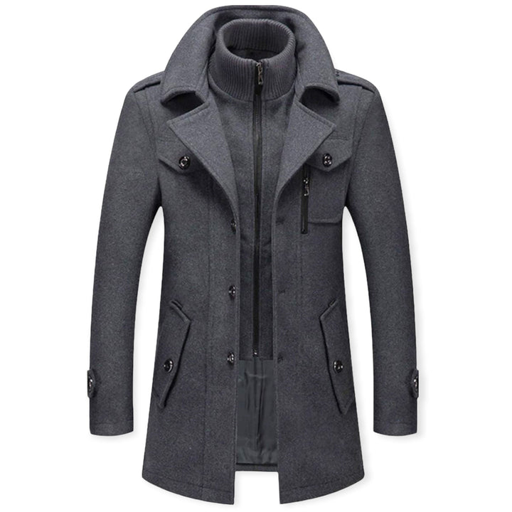 Moderna chaqueta casual BRUNO hombre. Cuello alto, cremallera. Perfecta para invierno y estilo diario.