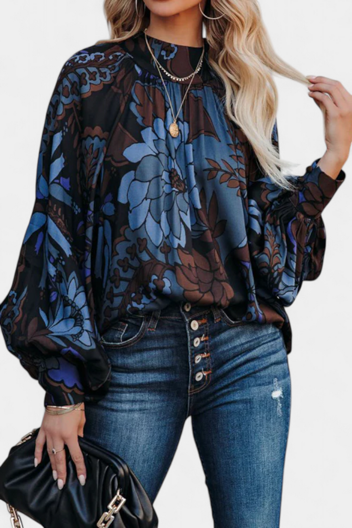 Blusa de manga larga elegante para mujer. Ropa de oficina y estilo casual chic para otoño y primavera.