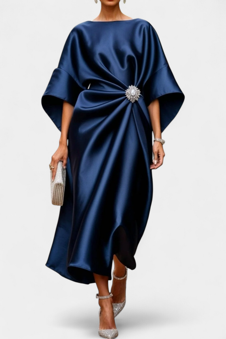 Vestido largo elegante para mujer, ideal para noche, fiesta o gala. Moda sofisticada para eventos especiales.