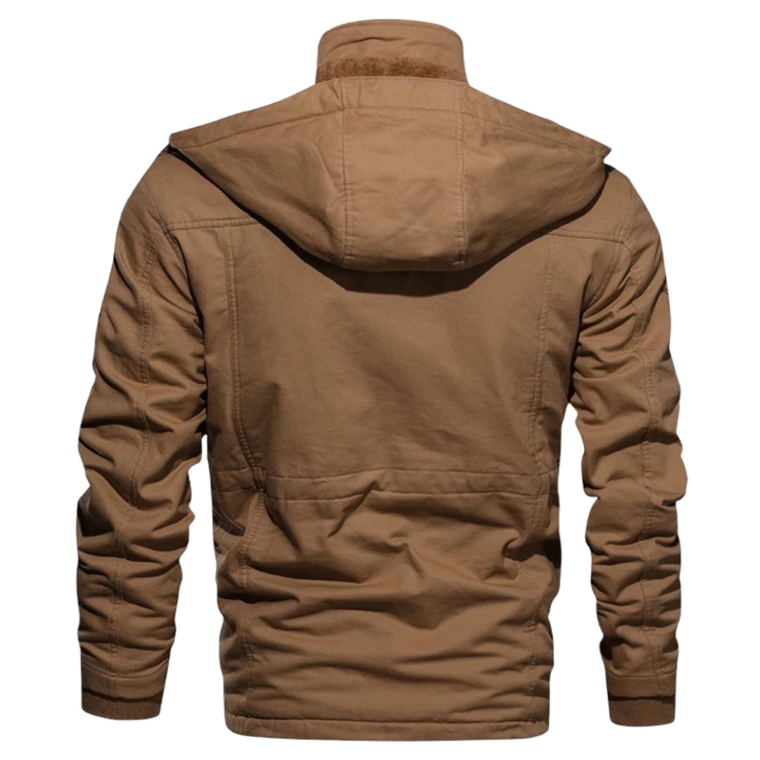 Chaqueta táctica hombre, robusta y resistente para exteriores. Otoño/invierno, múltiples bolsillos, protección viento.