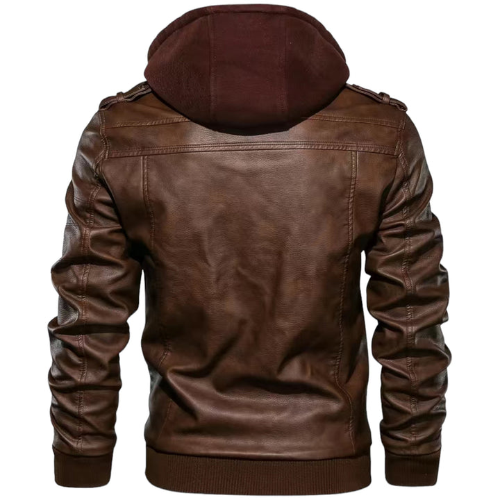 Chaqueta moderna con capucha para hombre, ideal para el otoño, estilo urbano y confort casual.