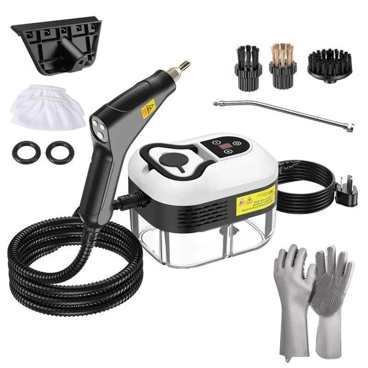 Limpiador de vapor a alta presión 2500W para hogar y coche, elimina suciedad y grasa.