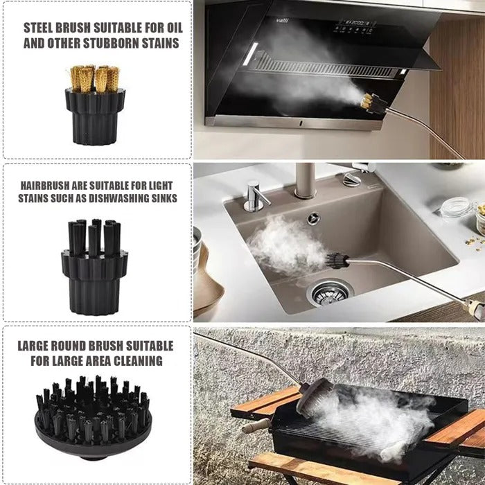 Vaporizador sin químicos 2500W para limpieza profunda, elimina suciedad, grasa y desinfecta el hogar.
